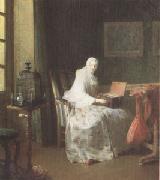 Jean Baptiste Simeon Chardin The Bird-Organ (mk05) oil painting